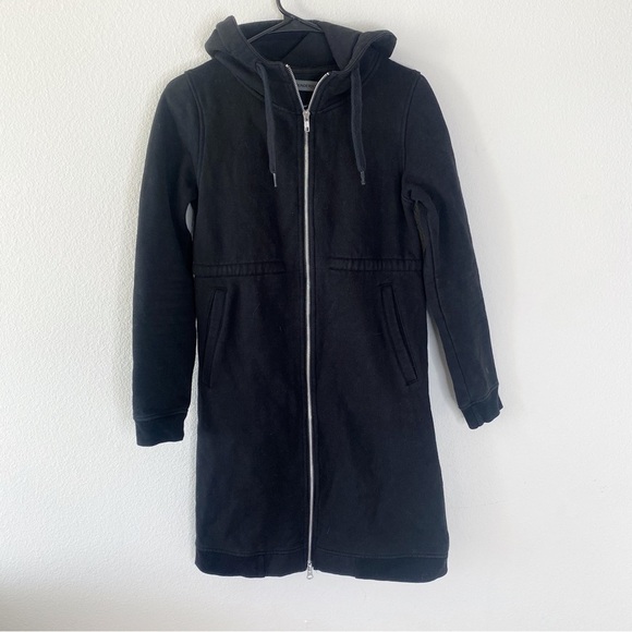 Dunderdon long length oversize hood long sleeve zip up jacket size medium - Picture 1 of 8